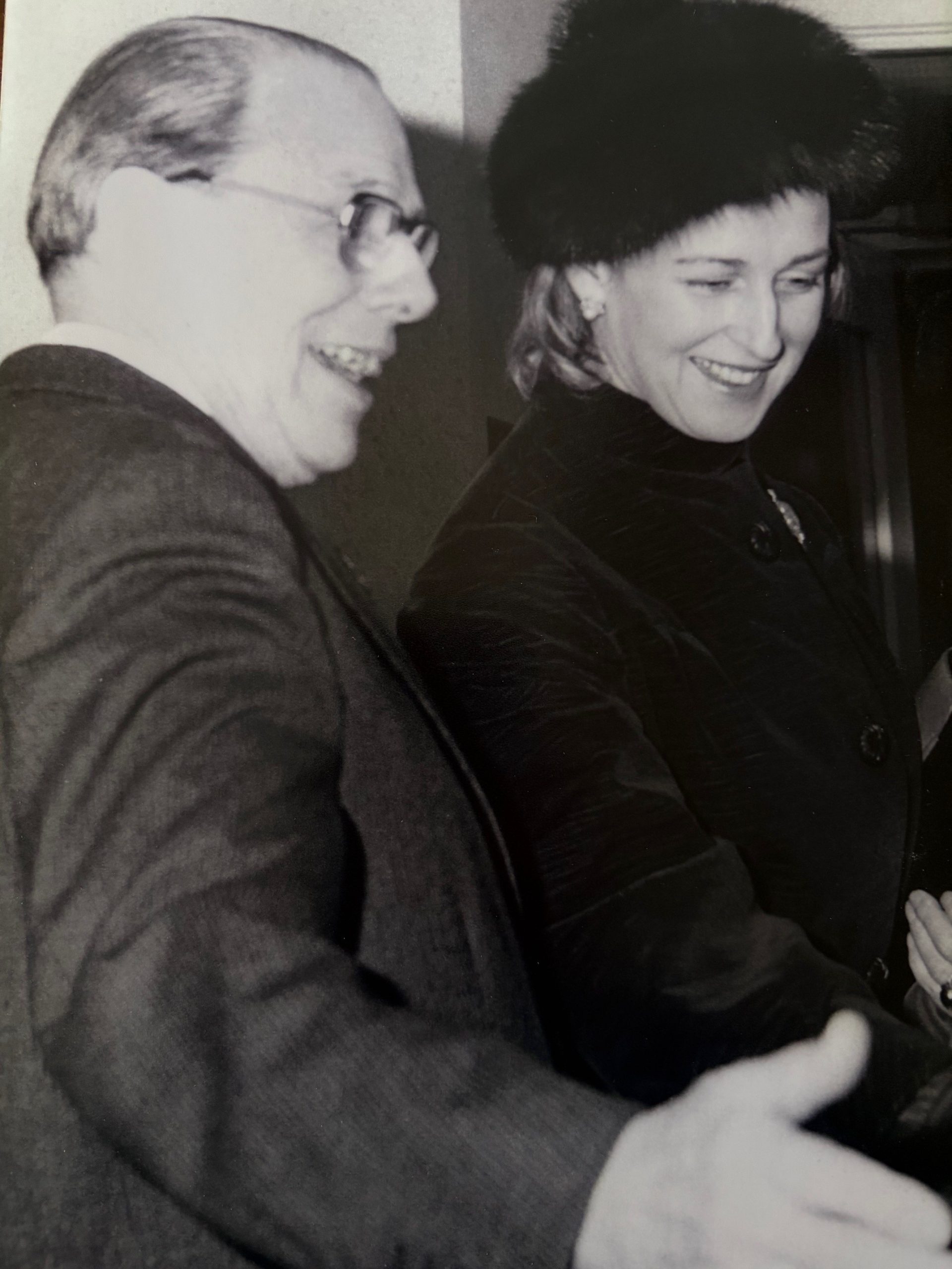 HRH Princess Alexander and a male smiling